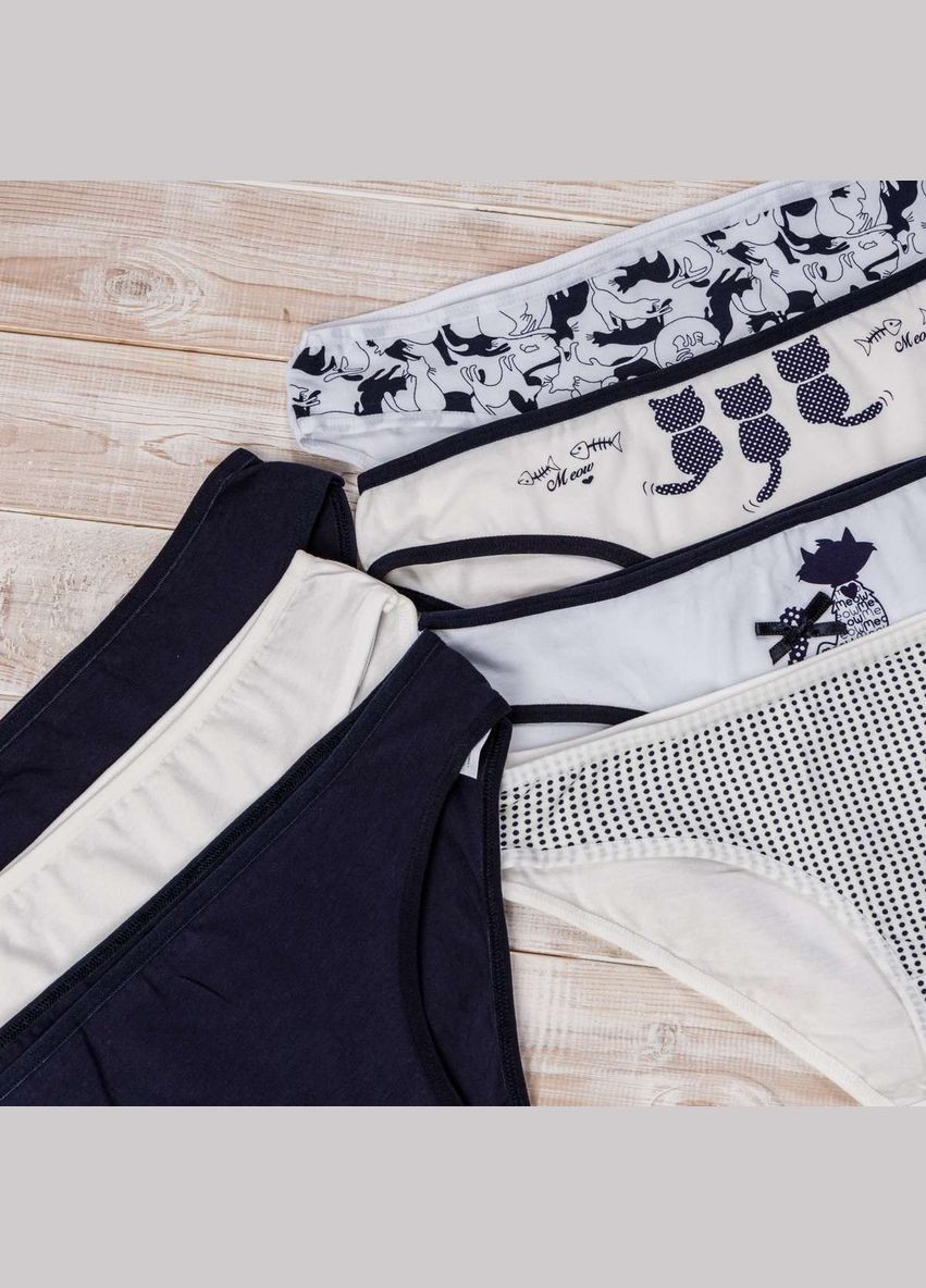 Набір жіночих базових трусиків тижневок - 7 шт Nicoletta (322313028)