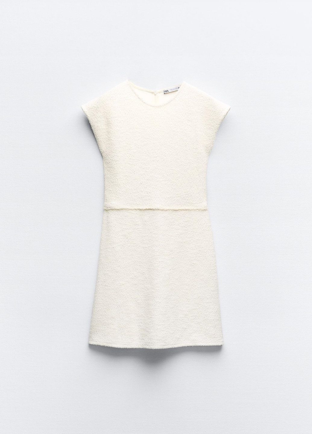 Молочное повседневный платье Zara однотонное