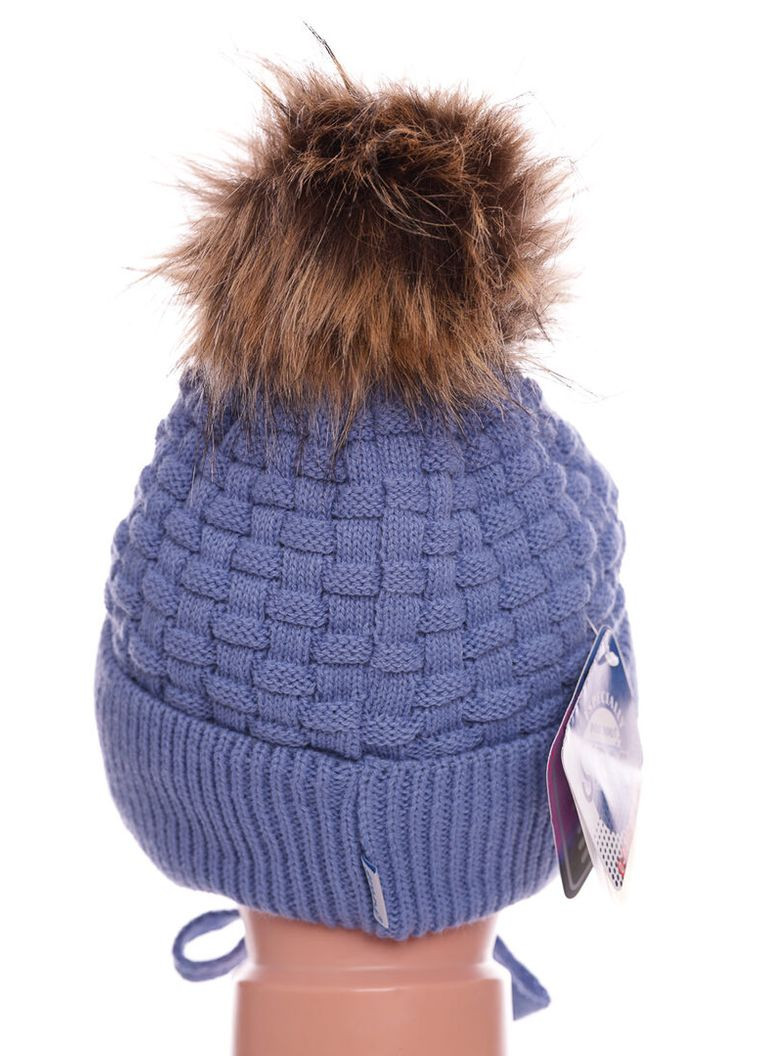 Шапка+шарф для мальчика вязкая термоутеплитель на флисе Super Boy голубая 6м+ (50680) BABYKROHA (337706247)