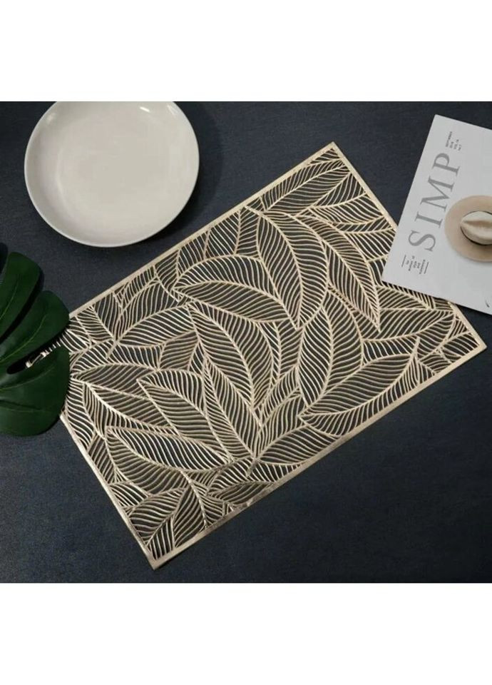 Салфетка сервировочная 5476 45х30 см золотистая No Brand (335584527)