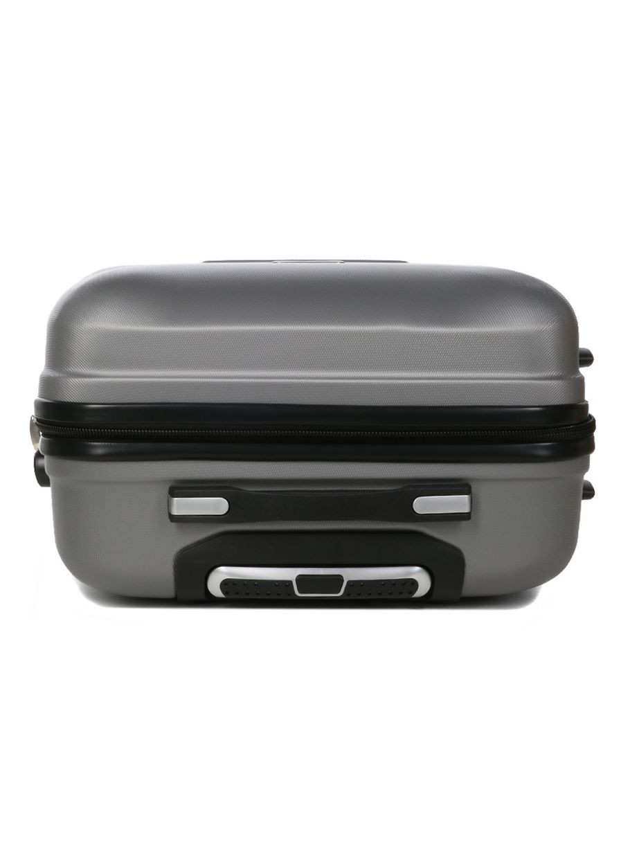 Чемодан маленький под ручную кладь S Madisson 32303 пластиковый 40л Серебряный Snowball (297644067)