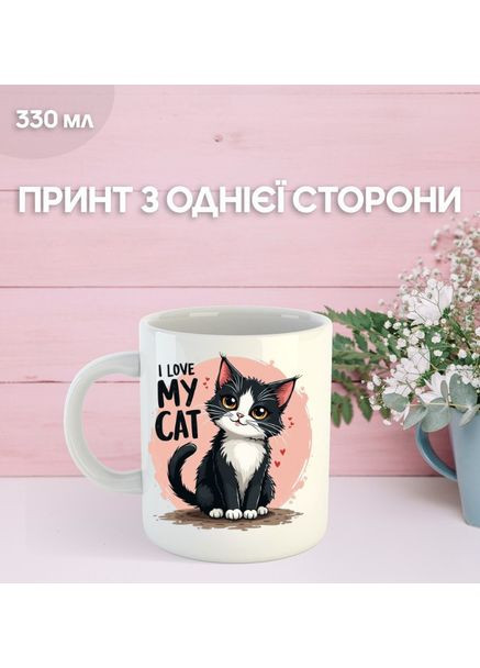 Кружка Котики з принтом керамічна чашка Cat 330 мл Uk_1291 Shantou (365280460)