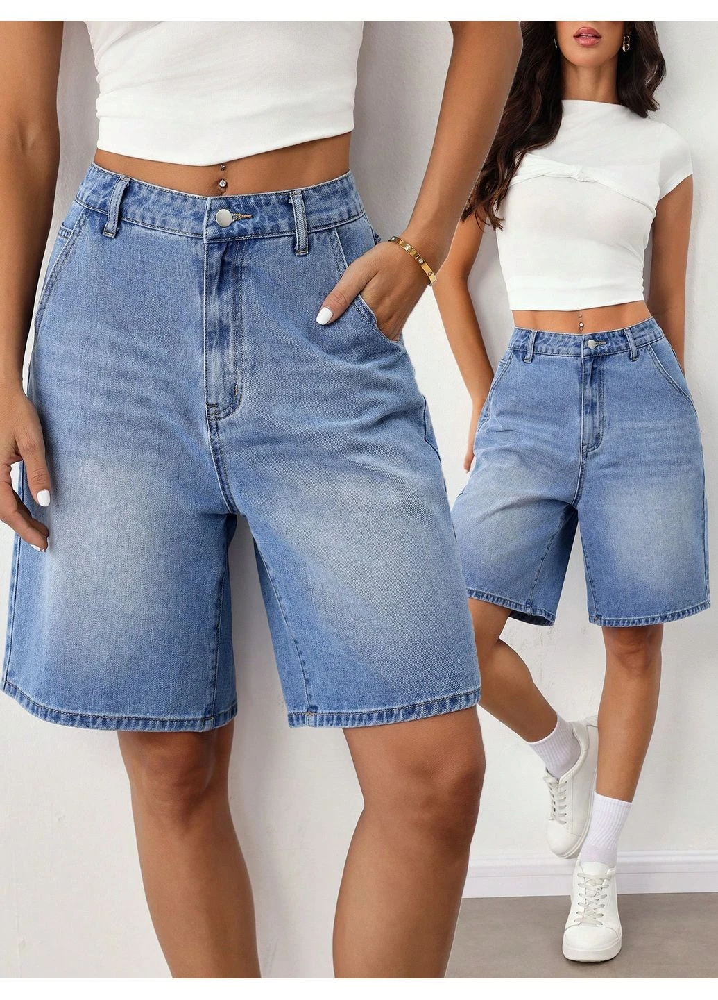 Джинсовые шорты SHEIN (382532016)