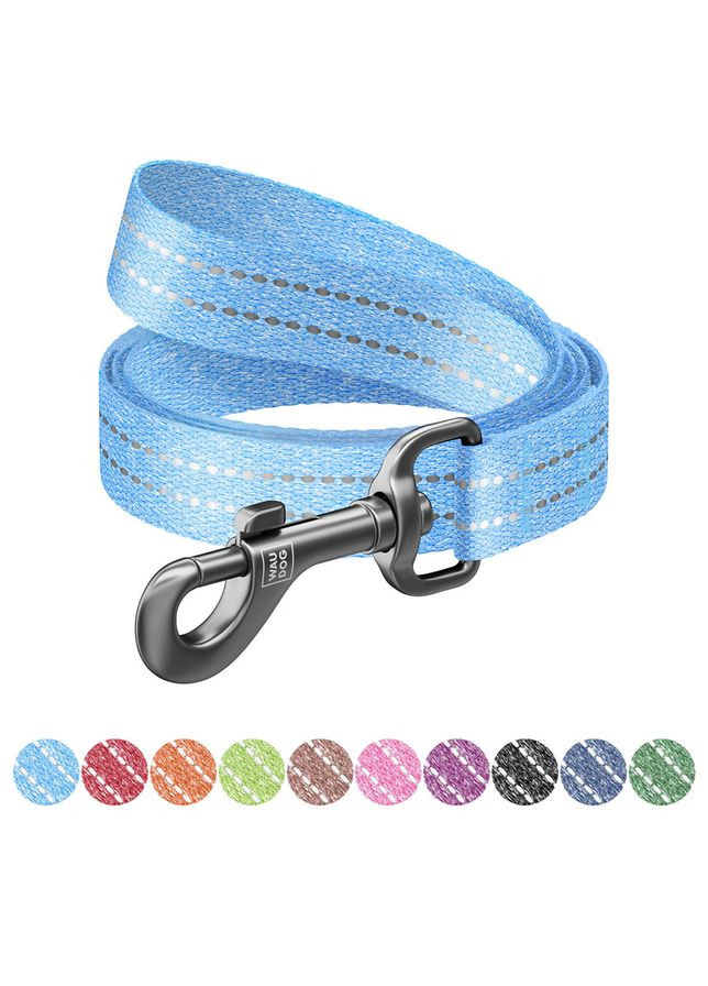 Поводок для собак из восстановленного хлопка Re-cotton светоотражающий, Ш 15 мм, Дл 200 см WAUDOG (330680257)