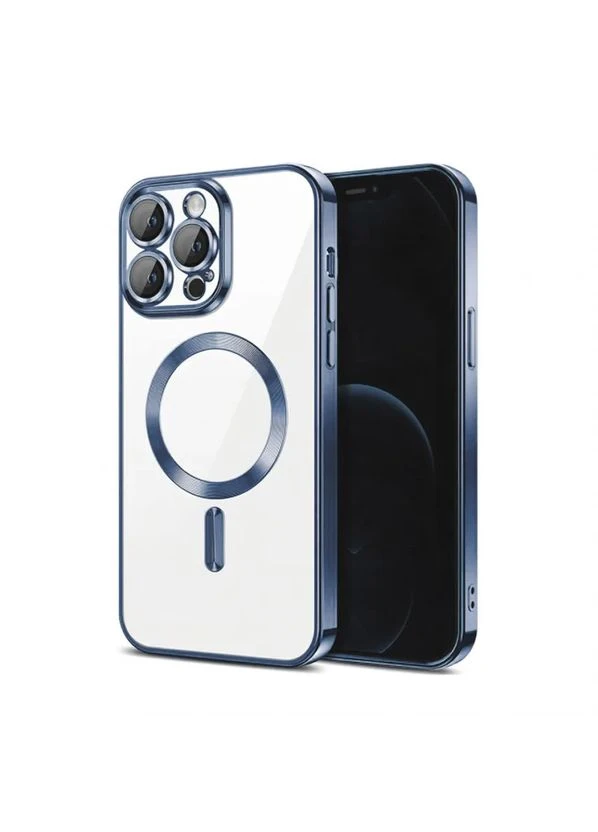 Чехол MagSafe для iPhone пластик силикон матовый синий No Brand 16 Pro Max (393480392)