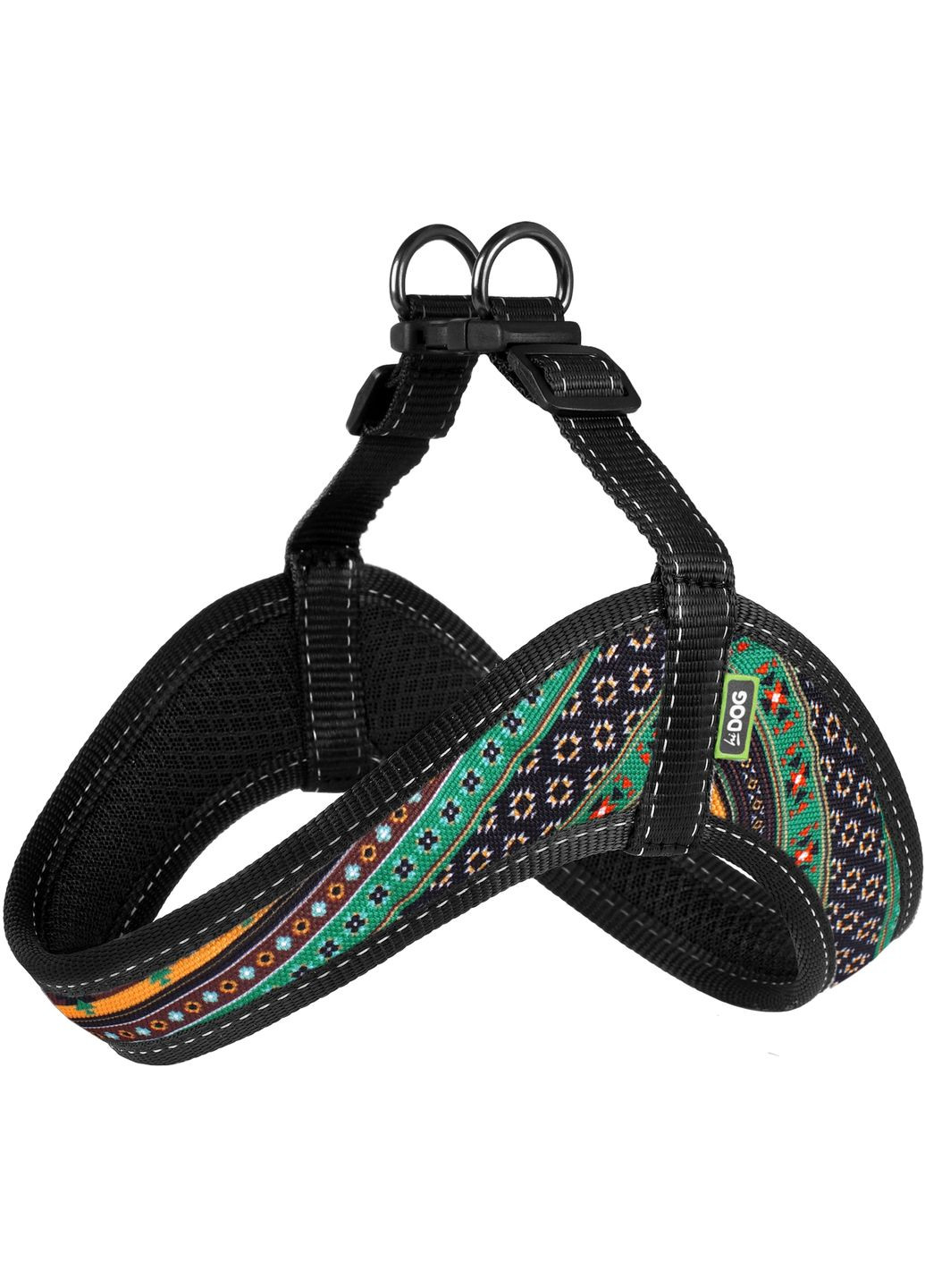 Шлея Comfort охват грудной клетки 36-42 см S Boha green (2100102855015) Hi Dog (320760841)