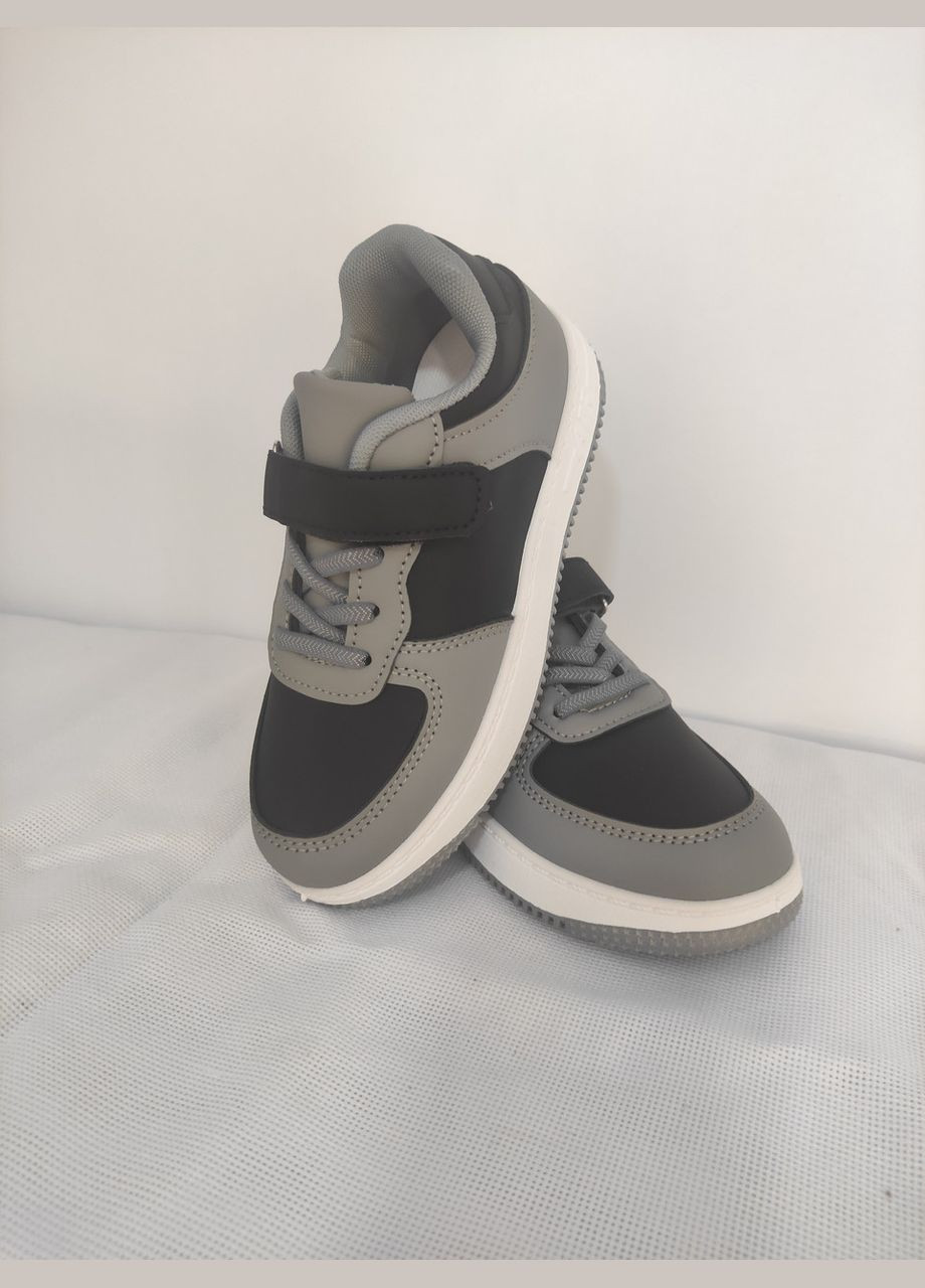 Серые кроссовки детские на липучке демисезон, для ребят XIFA