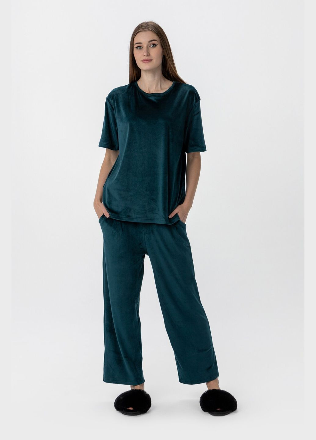 Зеленая всесезон пижама женская f60144 зеленый (2000990159007a) shop (2000990159007) Fleri