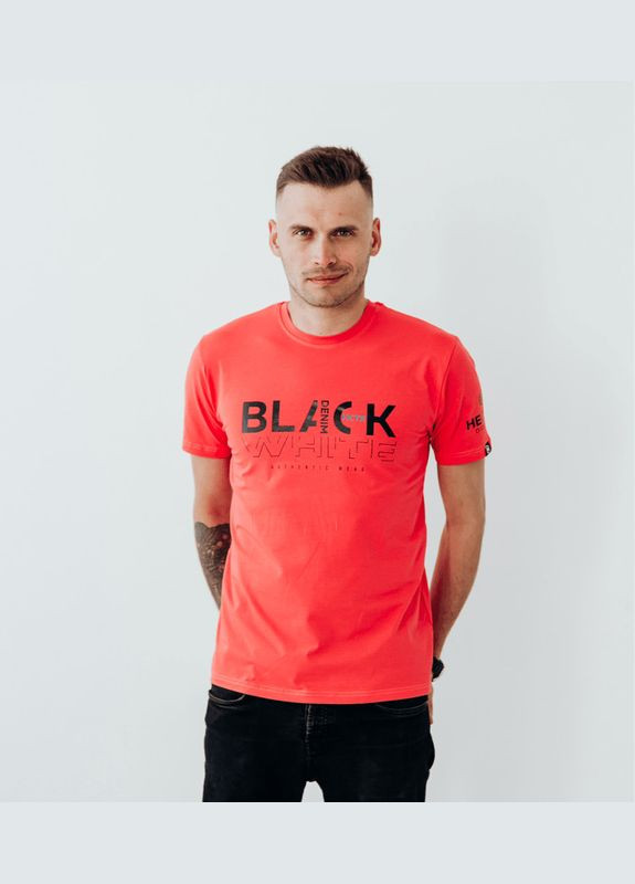 Красная мужская футболка с надписью black Hector