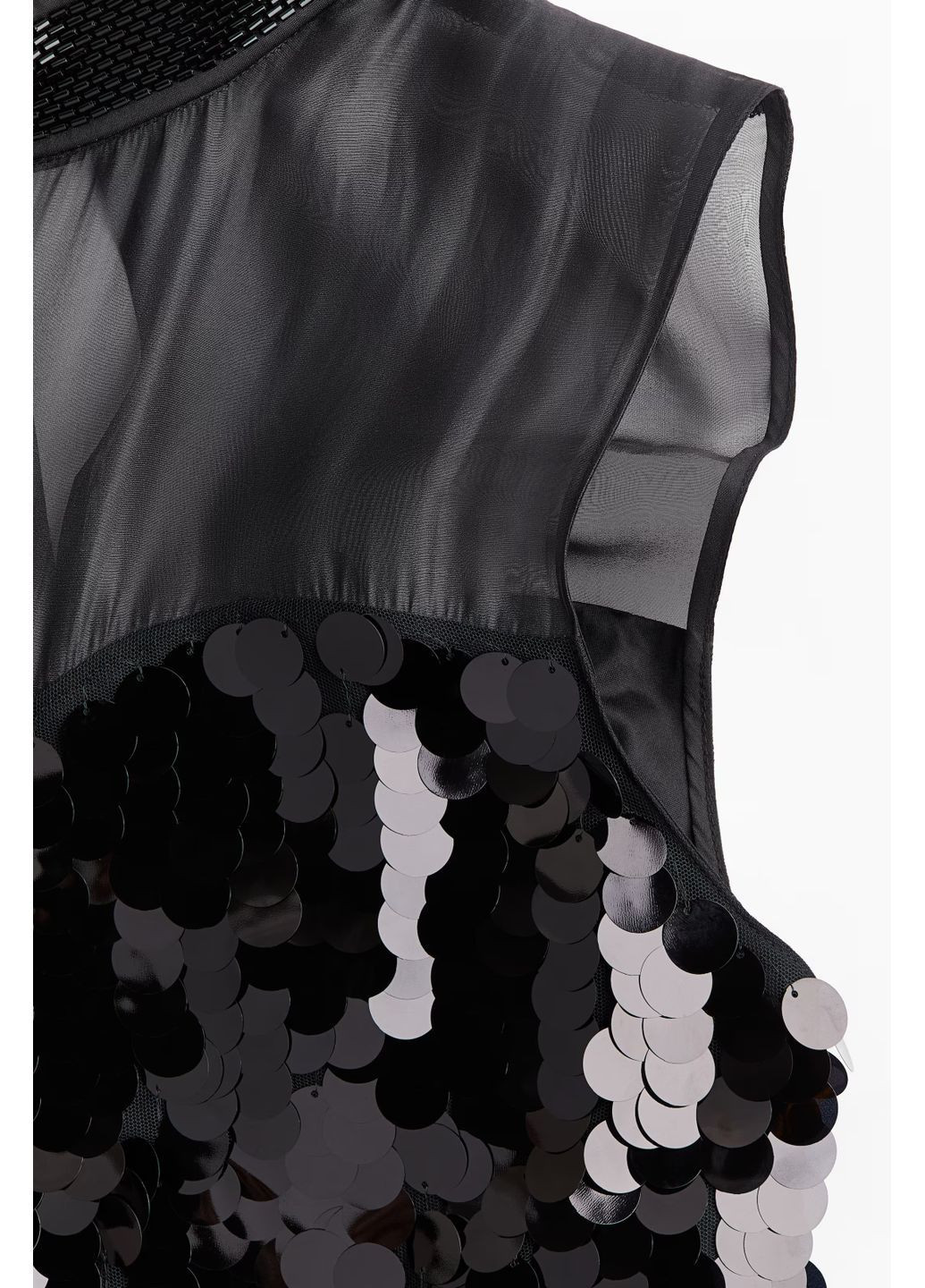 Черное праздничный, вечернее платье женская платье-майка H&M однотонное