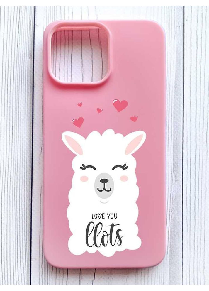 Матовий рожевий чохол на iPhone 16 Pro Max Лама (принт 94) Creative (356126705)