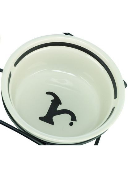 Миска Water керамічна для собак 1,6 d 20 см біло-чорна (*) Trixie (322592575)
