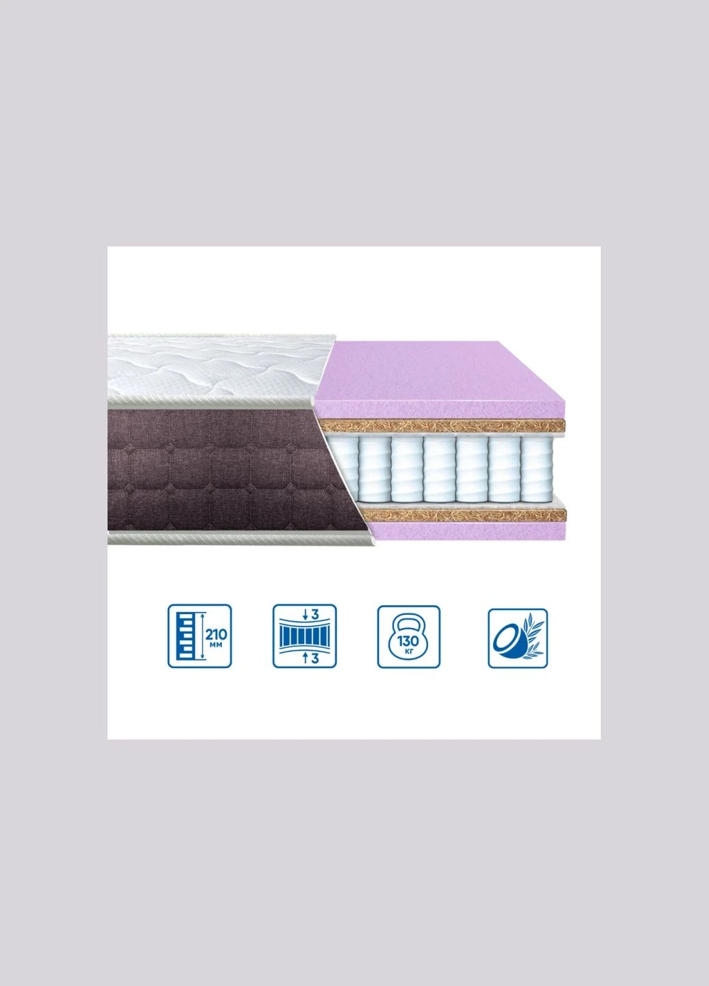 Матрац ортопедичний Brave Spring Cocos 80x190 см Eurosleep (327082208)