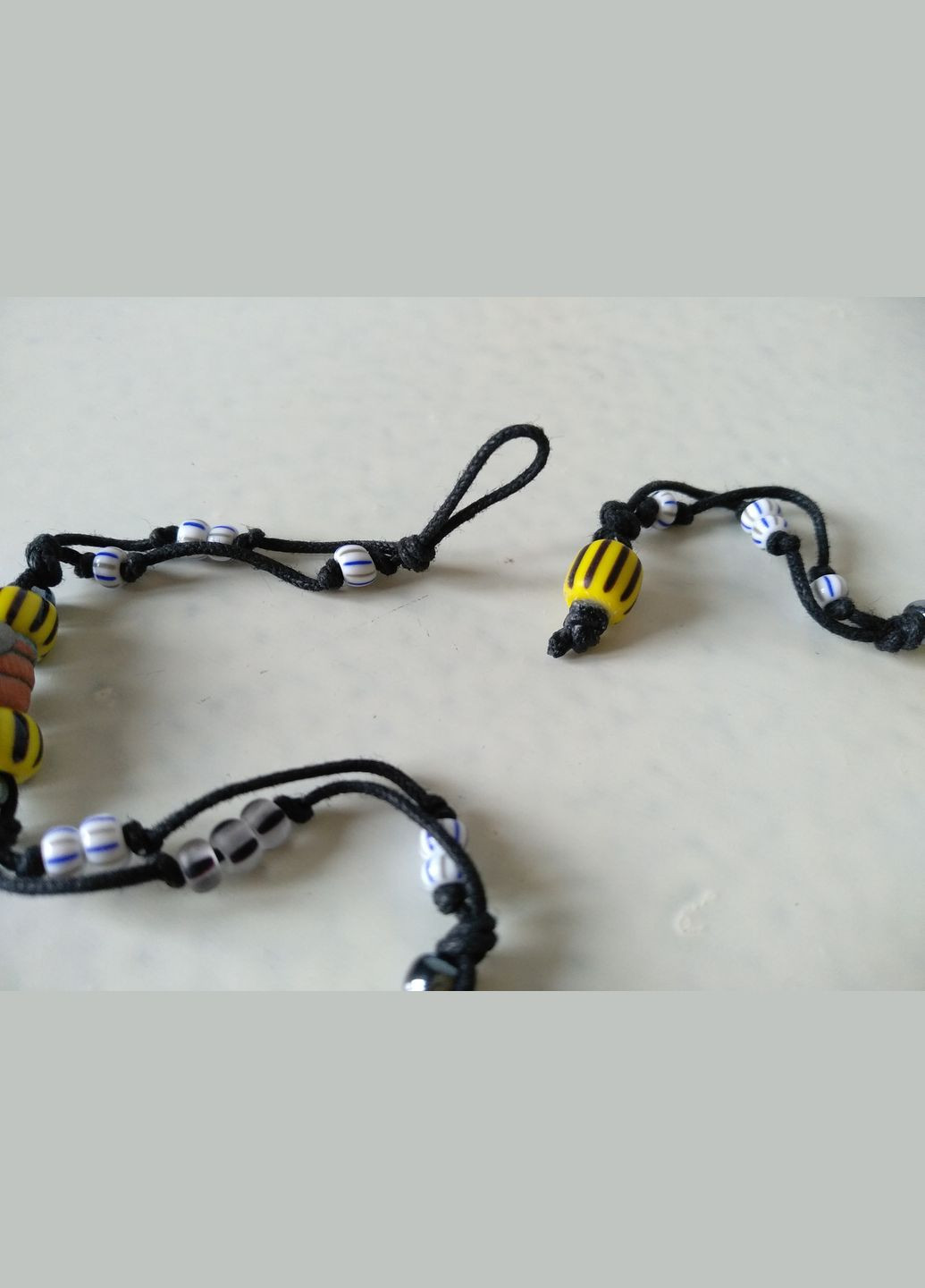 Керамічне намисто ручної роботи з чеським скляним бісером №6 Коти&Ангели (302450869)