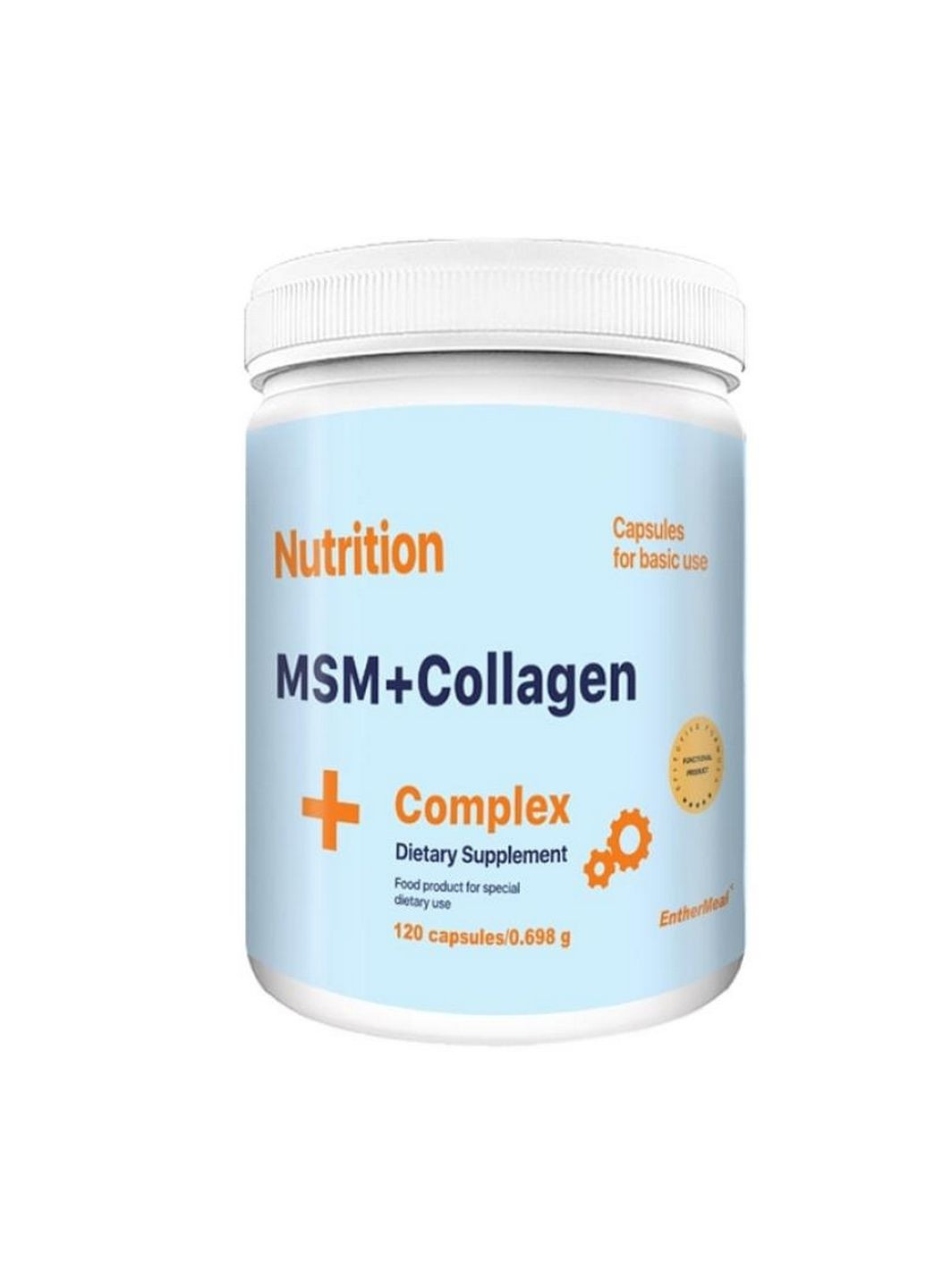 Препарат для суставов и связок MSM+Collagen Complex, 120 капсул EntherMeal (293418793)