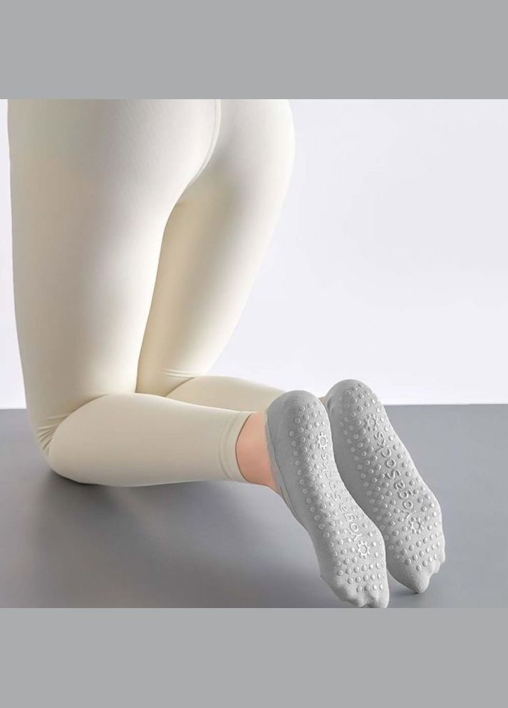 Носки для йоги универсальный размер 35 серые (IY0036) No Brand (341319862)