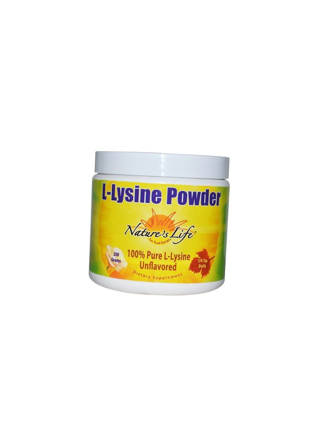 Лизин в порошке, LLysine Powder, 200г Без вкуса (27454001) Nature's Life (293257173)