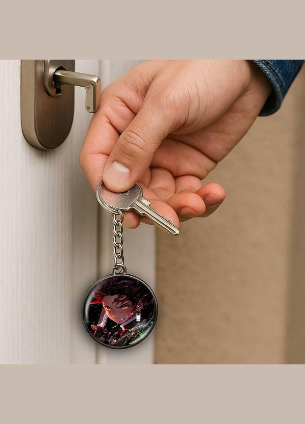 Набір підвіска (кулон) та брелок Аніме Клинок розсікає демонів #01 (подарунковий набір) No Brand (332633658)