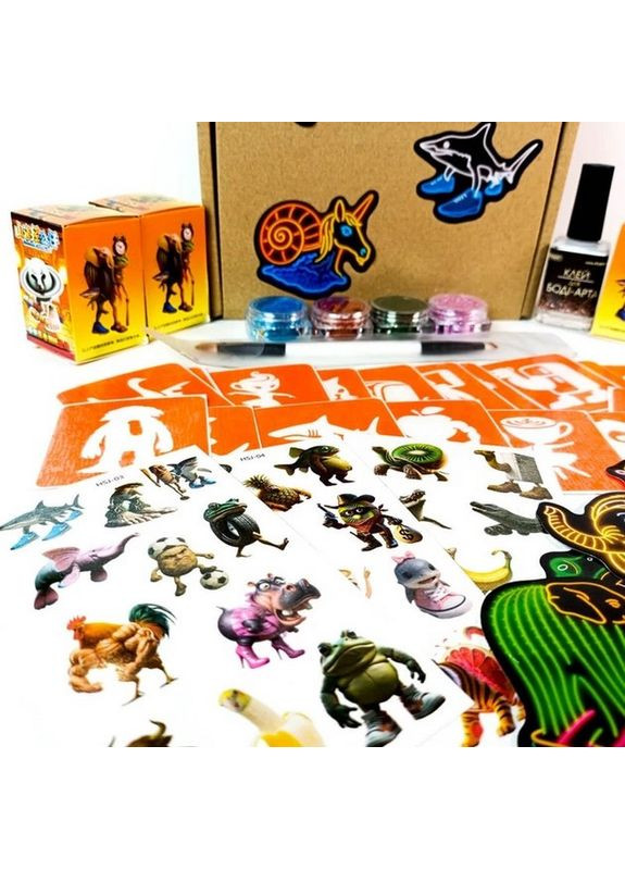 Подарочный набор "Брейнрот" gift-box-brainrot-3kids Fresh Tattoo (369787813)