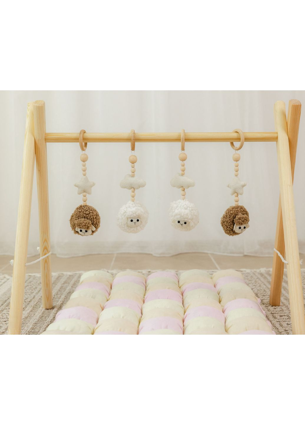 Мобиль детский напольный BabyGym XRMASTER Пушистые овечки з матрасиком Алиса No Brand (350313830)