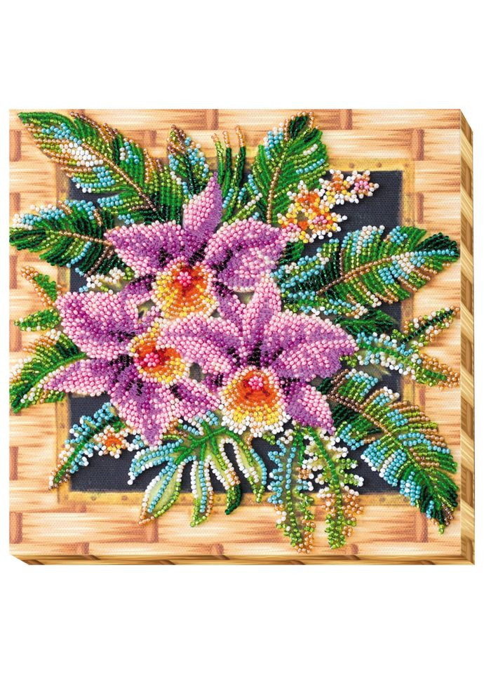 Набор-миди для вышивки бисером "Каттлея" AMB-027 на натуральном холсте Abris Art (316270917)