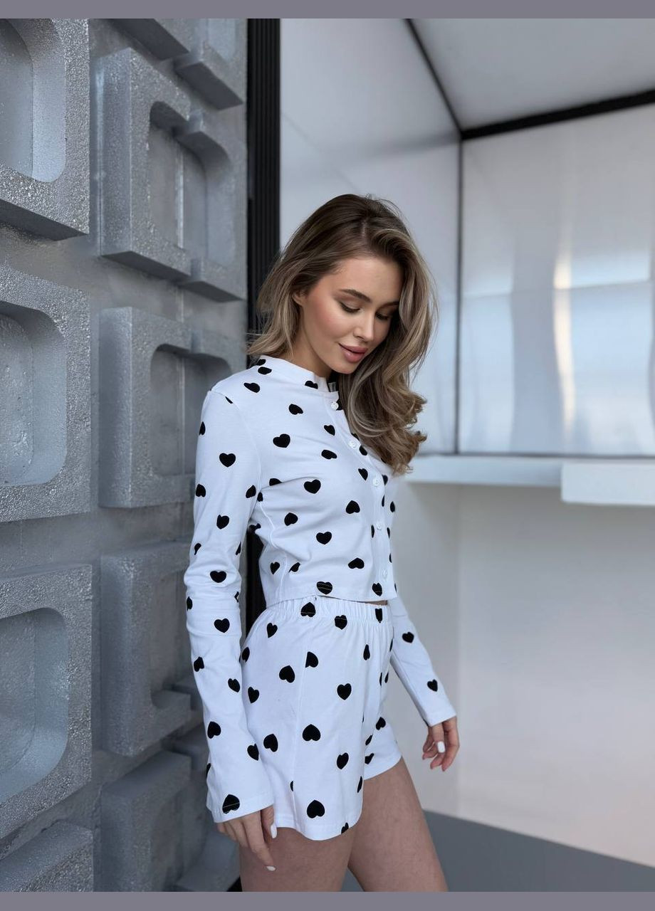 Белая всесезон пижама женская No Brand