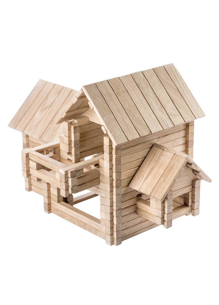Деревянный конструктор Коттедж 4 в 1, 206 деталей () Igroteco 900323 (328398931)