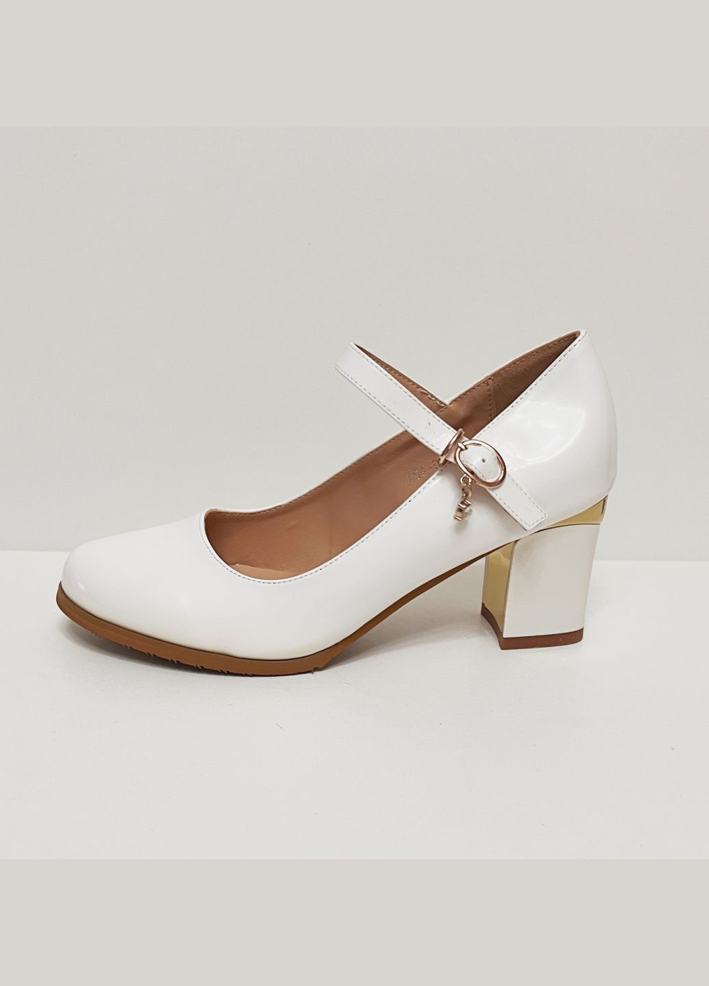 ABA Женские белые туфли средний каблук ремешок лодочки белый з искусственная кожа, китай — всесезон (333955138)