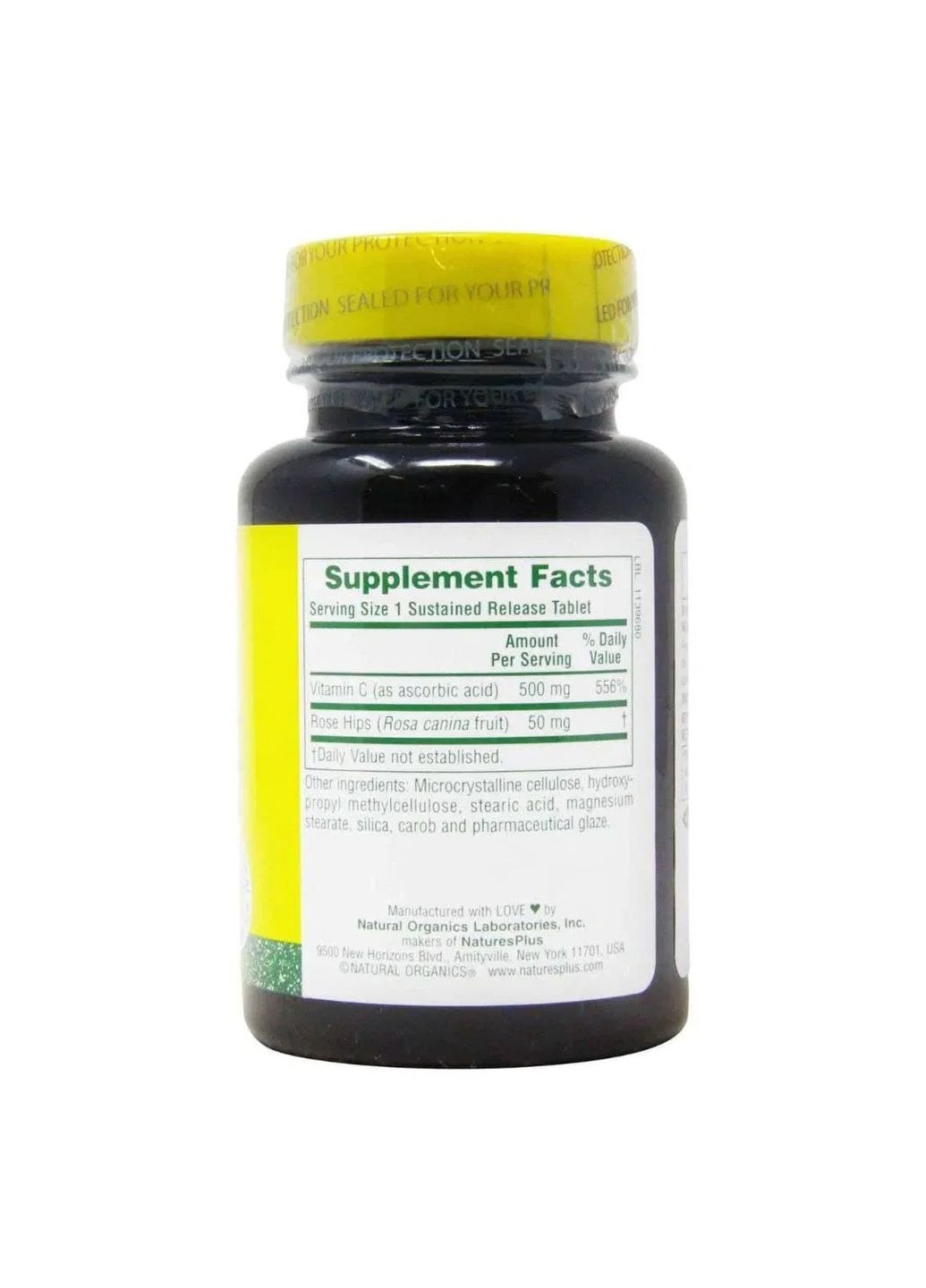 Вітамін С Vitamin C 500 мг Natures Plus, із уповільненим вивільненням, 90 таблеток Nature's Plus (361117099)