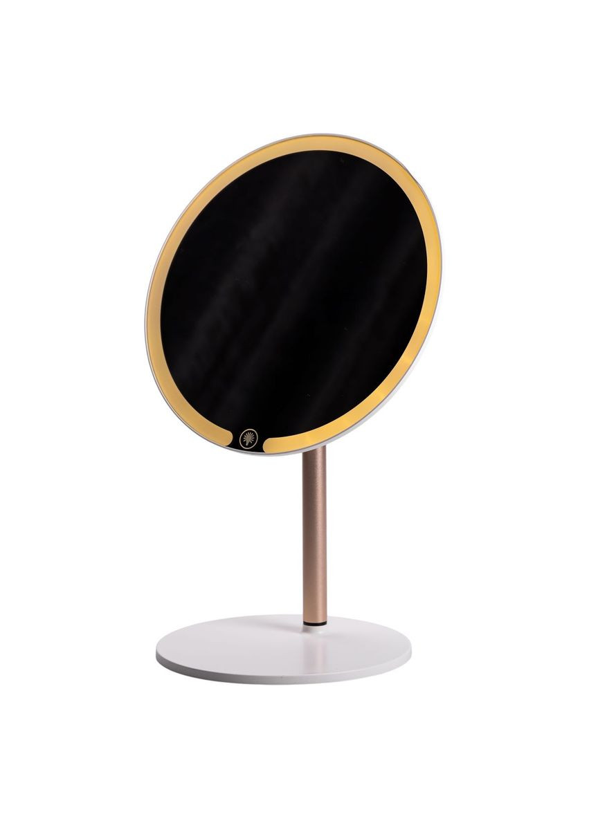 Зеркало косметическое с настольной подсветкой O21 см белое для макияжа и ухода за кожей диодное ProDobro (364192689)