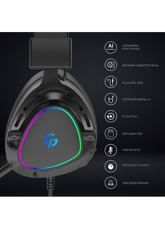 Гарнитура HS783 RGB Black GAMEPRO (306553682)