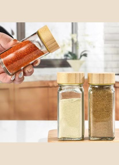 Банка для спецій з наклейками 18591 120 мл 4.5х10.6 см No Brand (364759327)