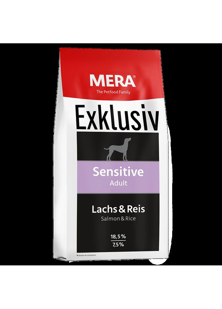 Сухой корм для собак с чувствительным пищеварением с лососем и рисом MERA EXCLUSIV sensitive Adult LachsReis, Reis (304424185)