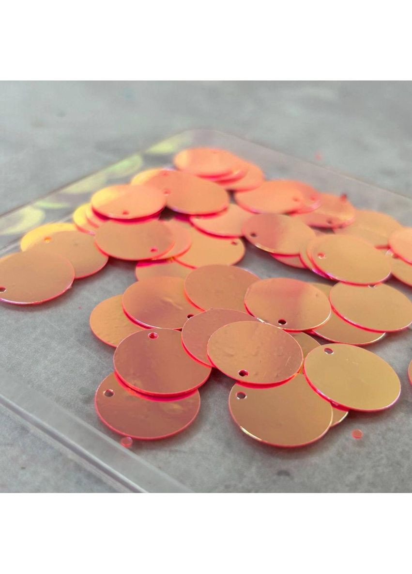 Ø16мм Паєтка монетка хамелеон 5г - помаранчева Plus-plus (352745891)