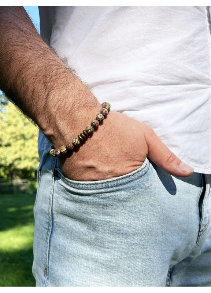 Браслет из яшмы для мужчин 4539 LeBijou (369374618)