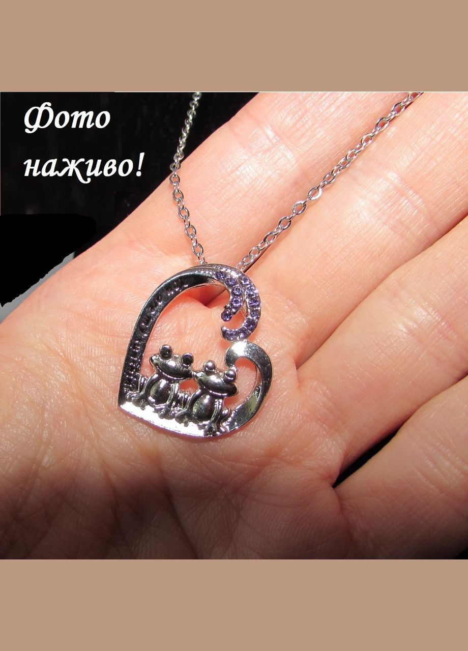 Подвеска кулон на цепи лягушки в сердце, 10-818 Fashion Jewelry (338431238)
