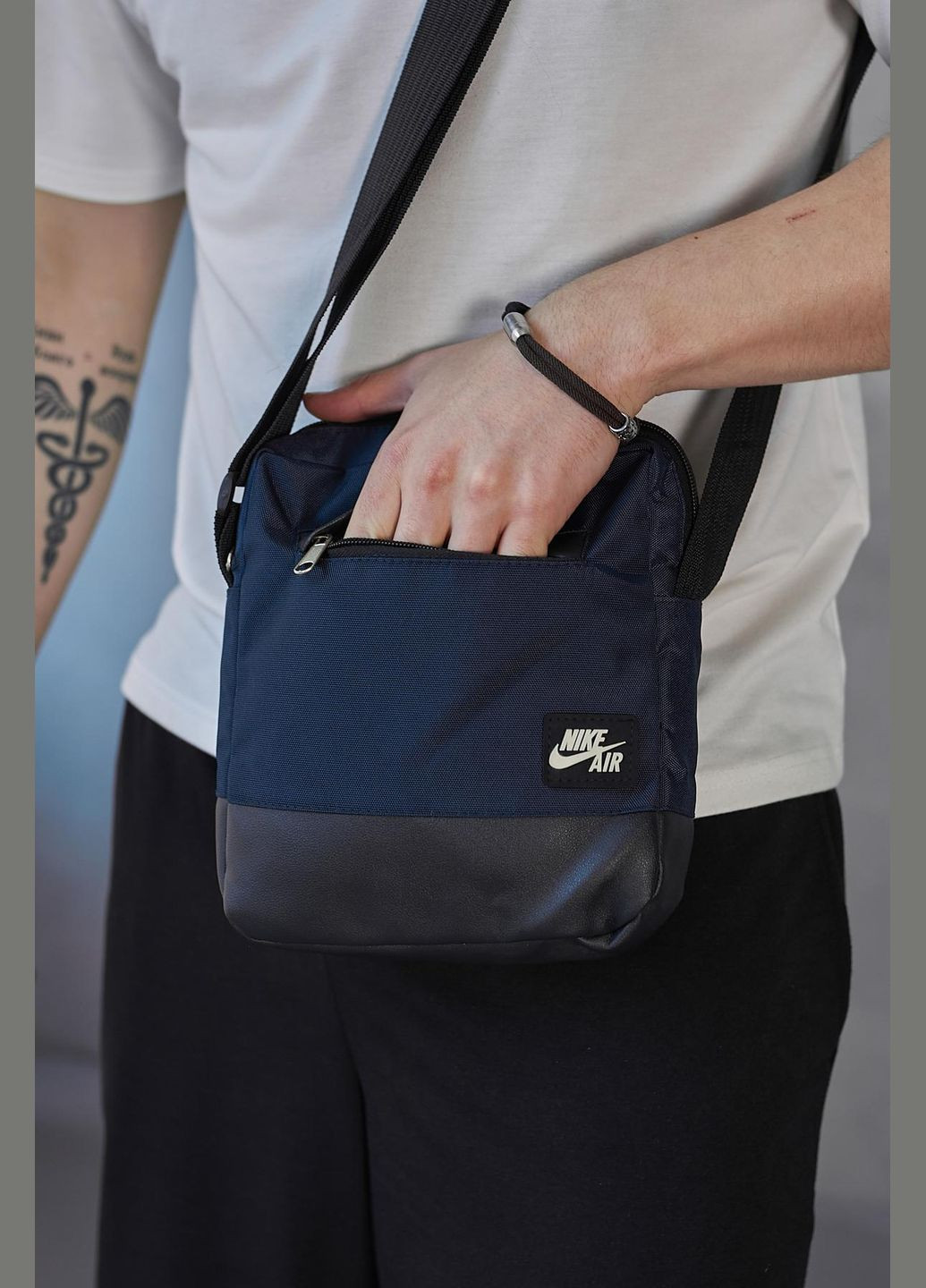 Барсетка "unique" 1000d синя No Brand (329404784)