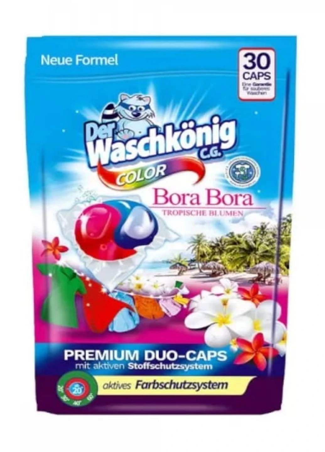 Капсулы для стирки Color Bora Bora 30шт*18г (4260418933246) Der Waschkonig (384845415)
