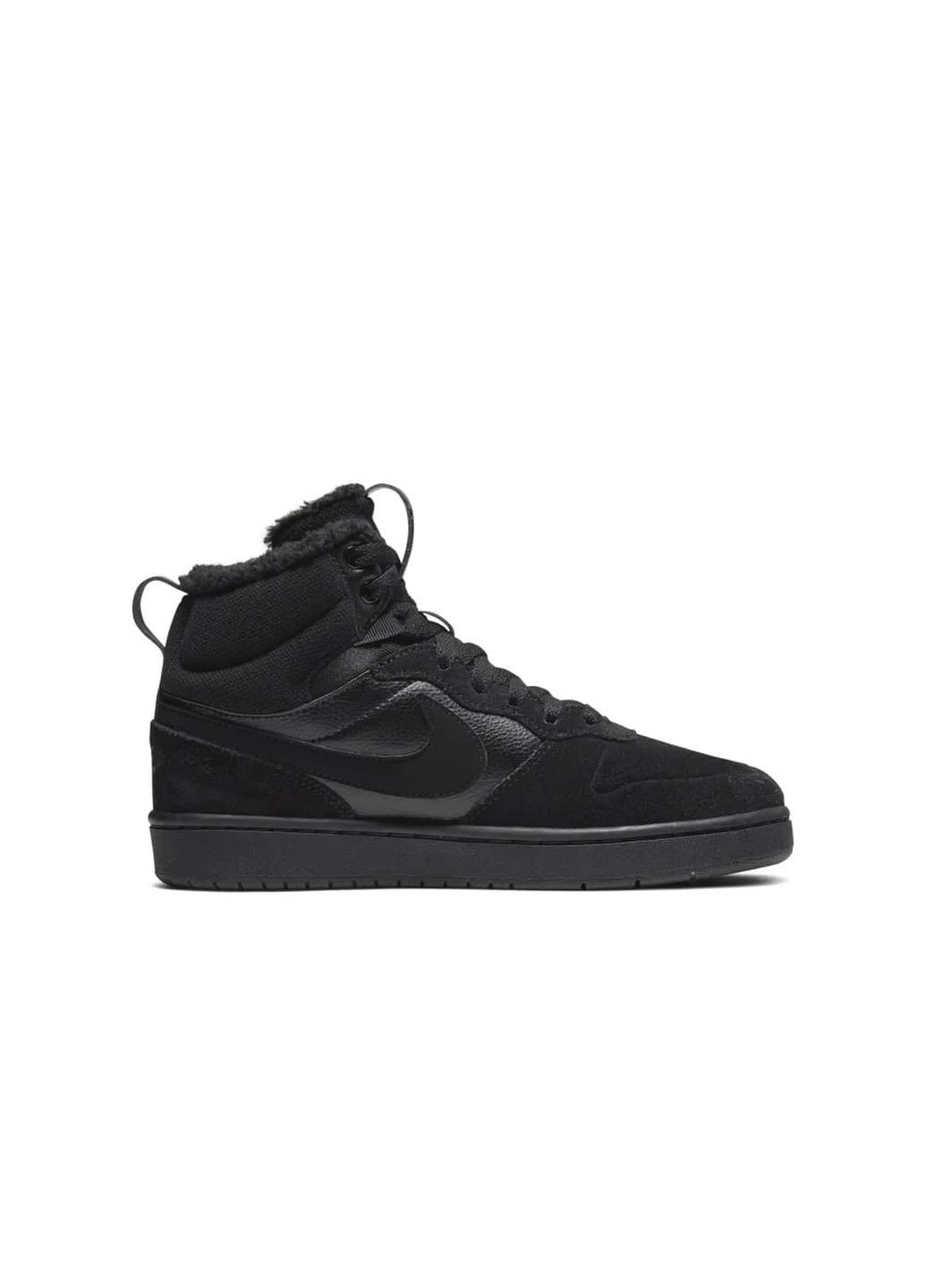Кроссовки женские Court Borough Mid 2 Black Nike чёрные (364836482)