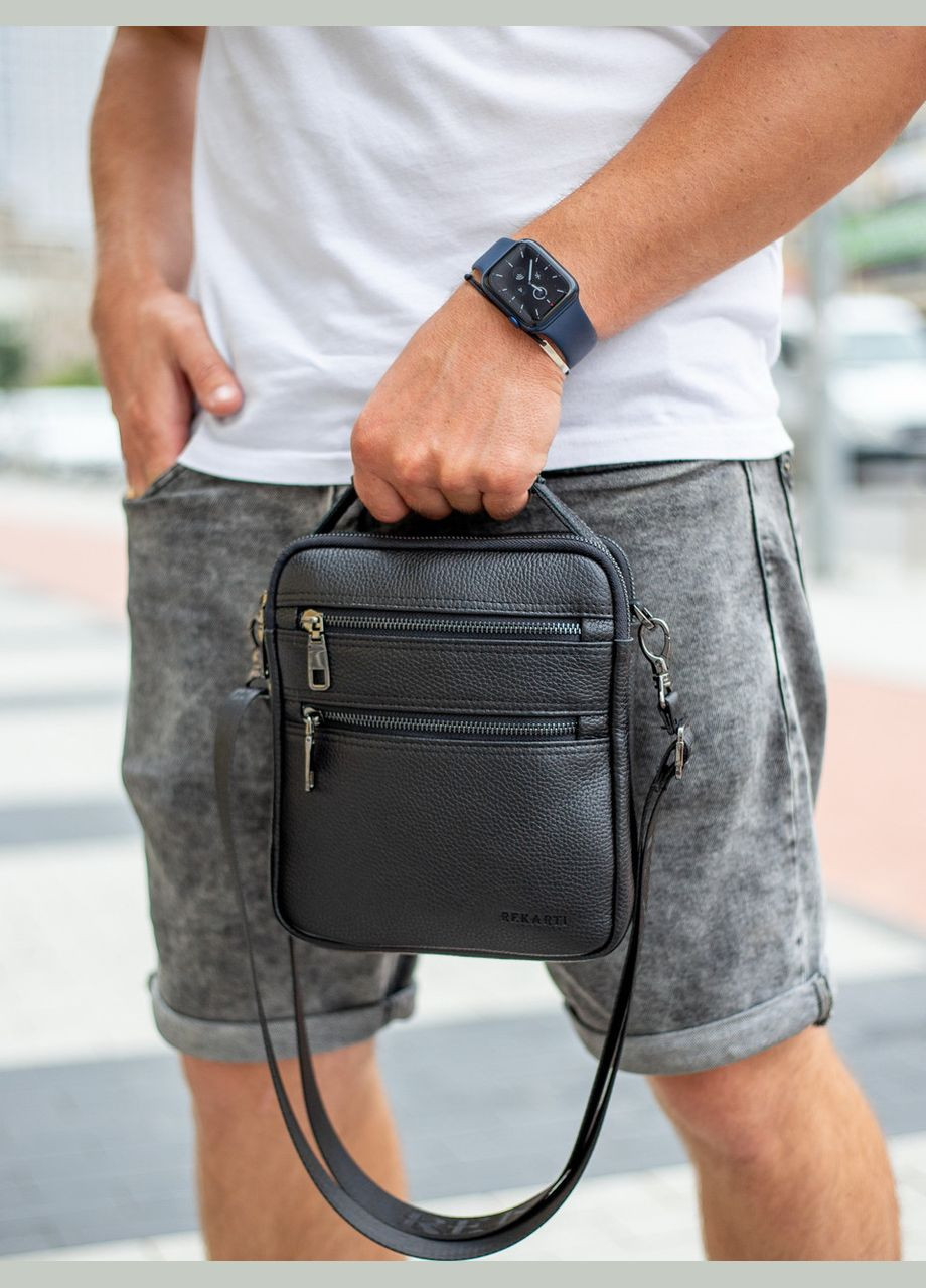 Шкіряна чоловіча сумка-барсетка через плече чорна BX-14660 Bexhill (341309491)