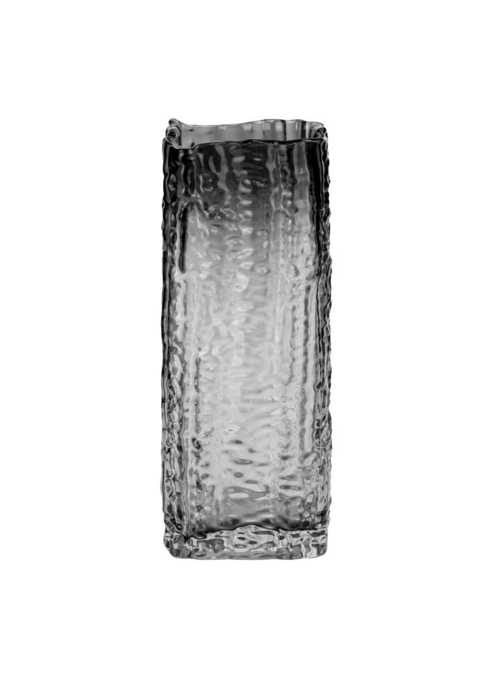 Ваза скляна 25,5 см графіт No Brand (315600308)