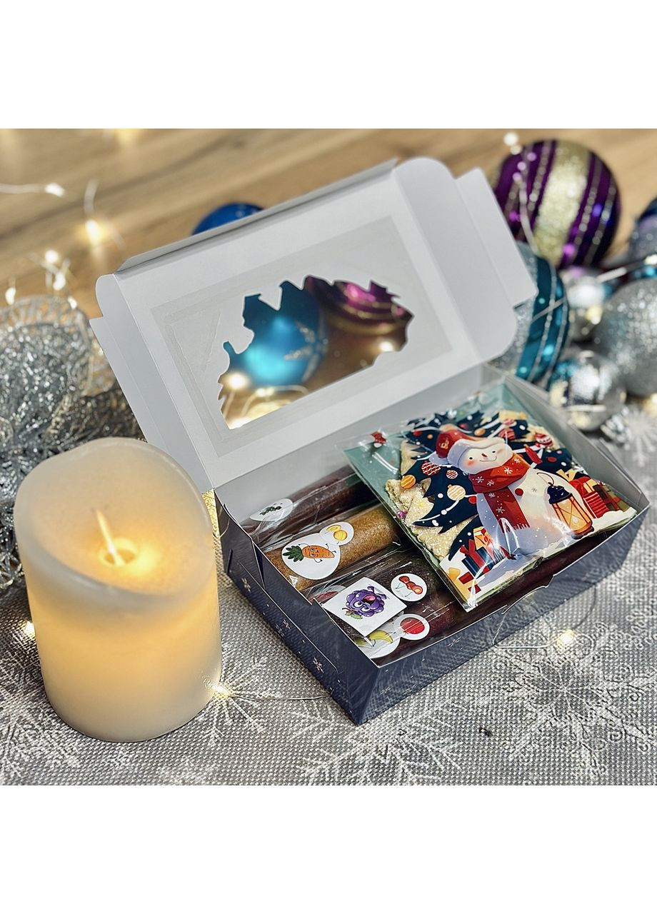 Різдвяний подарунковий набір пастили «Смаколик під ялинку» 300 г (синя коробка) No Brand (371689593)