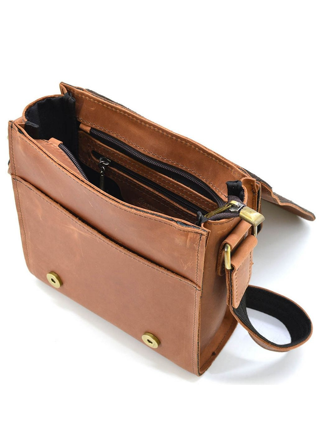 Мужская кожаная сумка через плечо 26х22х6 см TARWA (315870946)