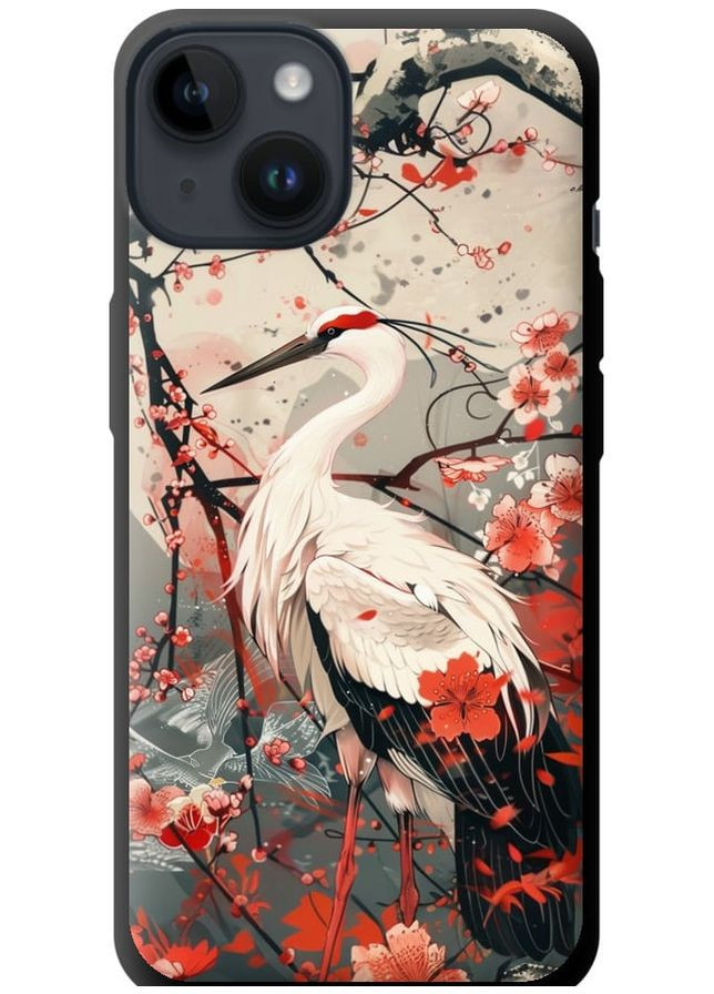 TPU чехол 'Аист в цвету сакуры' для Endorphone Apple iPhone 14 (291420567)