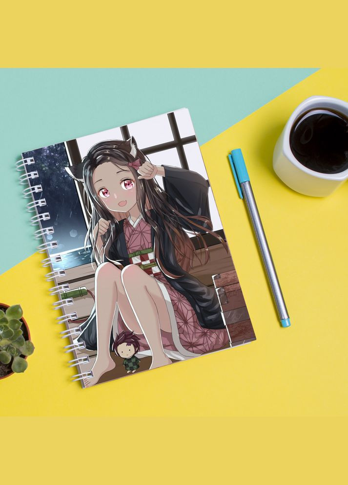 Скетчбук (Sketchbook) з принтом "Demon Slayer-Клинок, що розтинає демонів 2" Кавун блокнот для малювання (316133477)