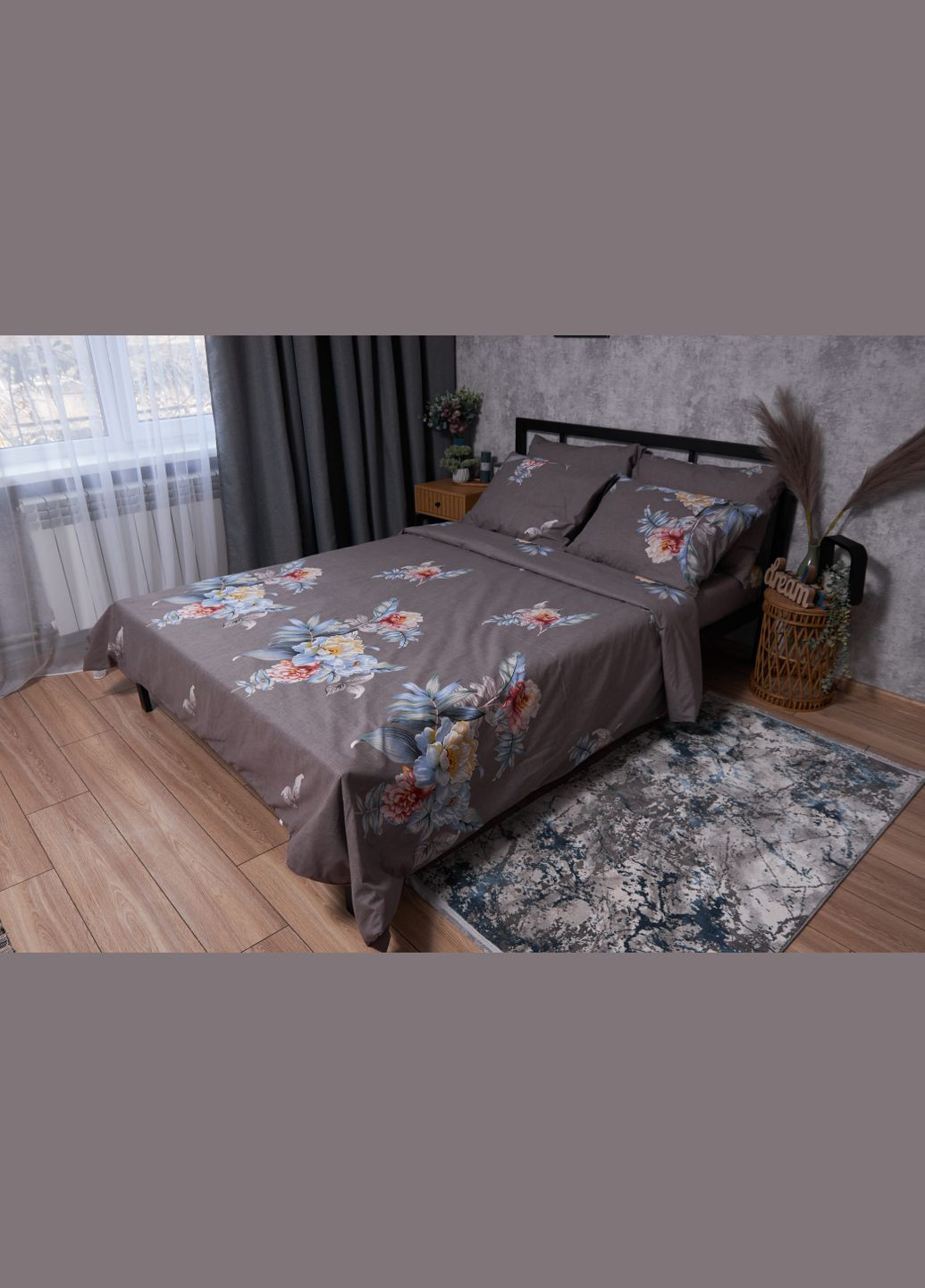 Комплект постельного белья Бязь Gold Люкс «» King Size 220x240 наволочки 4х50х70 (MS-820001496) Moon&Star Flowers Wod (285717291)