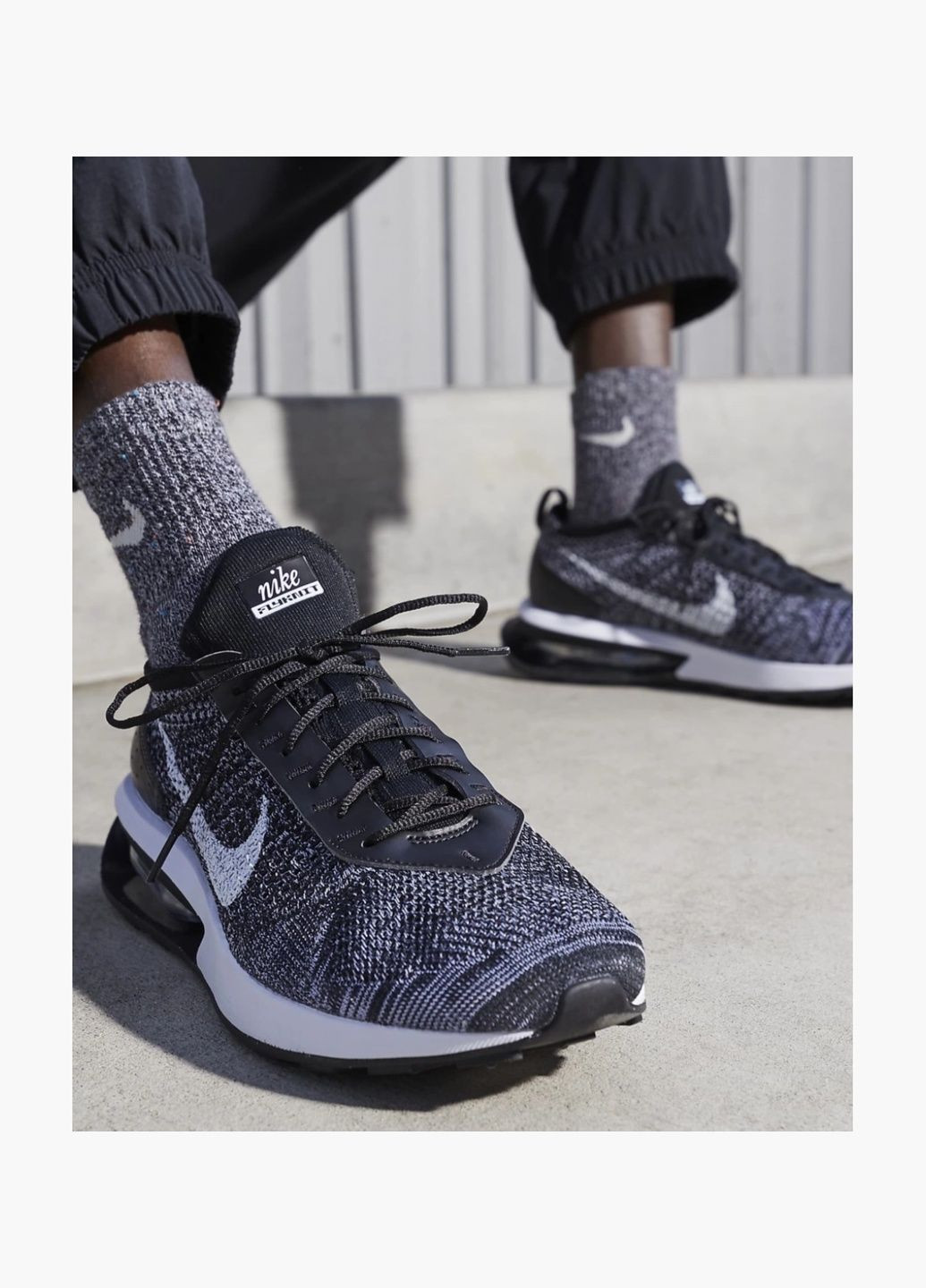 Чорні Осінні кросівки чоловічі air max flyknit racer black dj6106-001 Nike