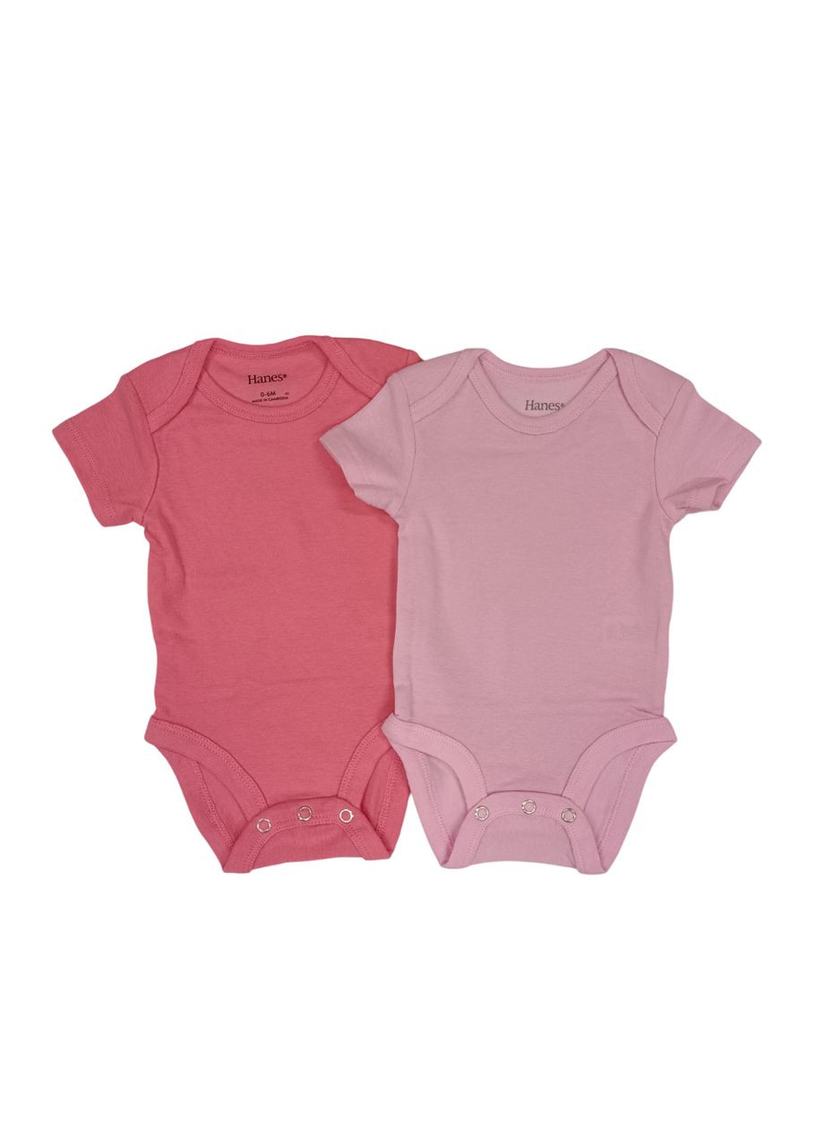 Набор боди (5 единиц) короткий рукав для девочки на 0-6 и 12-18 месяцев Hanes (325471226)