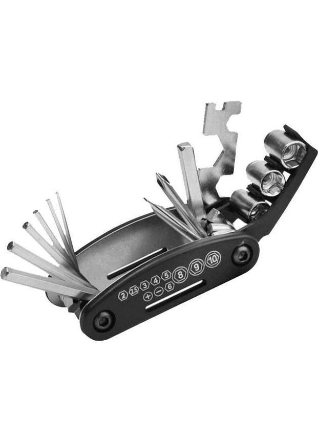 Ключ велосипедний багатофункціональний мультитул 16в1 Чорний (050544) Xiamen (334011969)