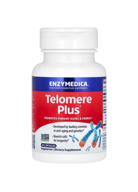 Захист теломер, Telomere Plus,, 30 капсул Enzymedica (362370362)